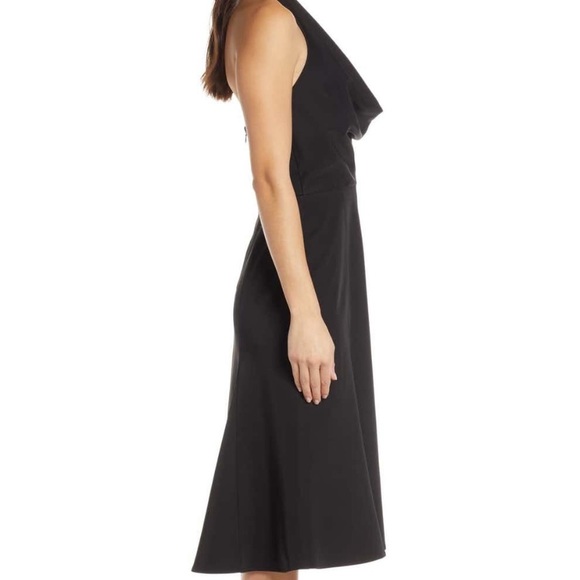 NORDSTROM Halter Cowl Neck Fit & Flare Dress - Picture 2 of 8